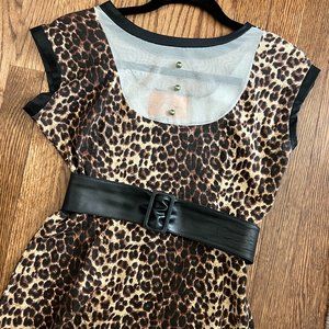 Jamie Von Stratton Leopard Mini Dress